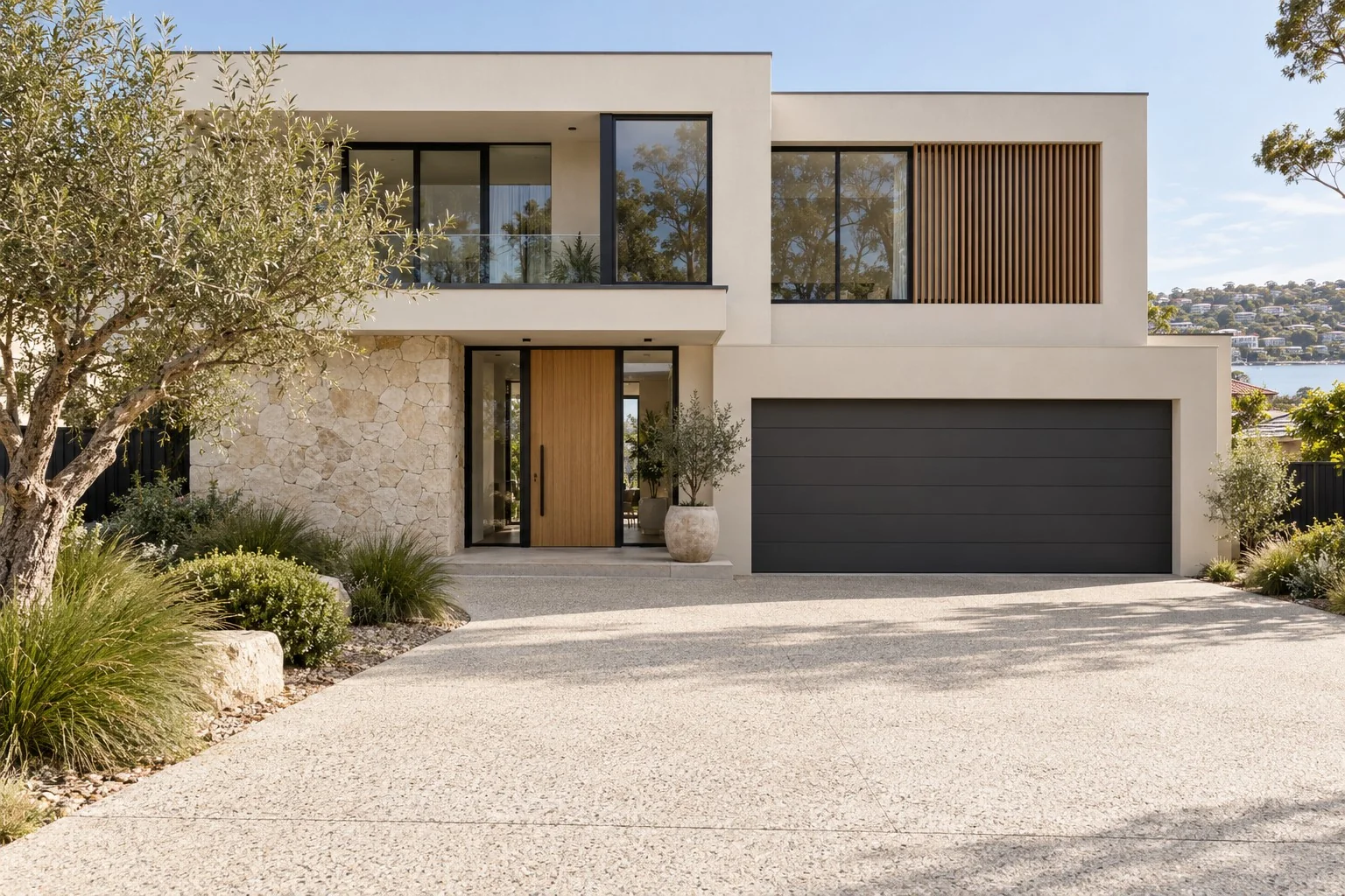 Contemporary home showing considered exterior materials and finishes