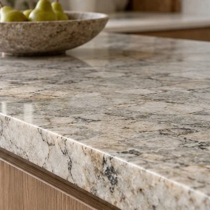 Benchtops — Natural stone; representative concept