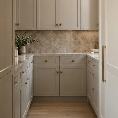 Butler’s Pantries — Full cabinetry; representative concept