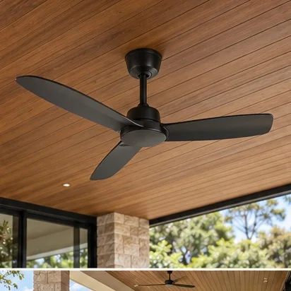 Ceiling Fans — Outdoor-suitable; representative concept