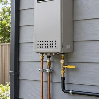 Hot Water Systems — Gas option; representative concept