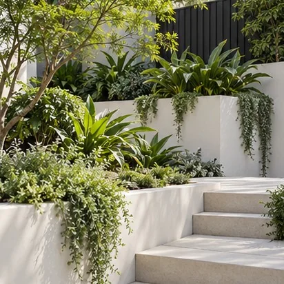 Landscaping — Custom garden design; representative concept