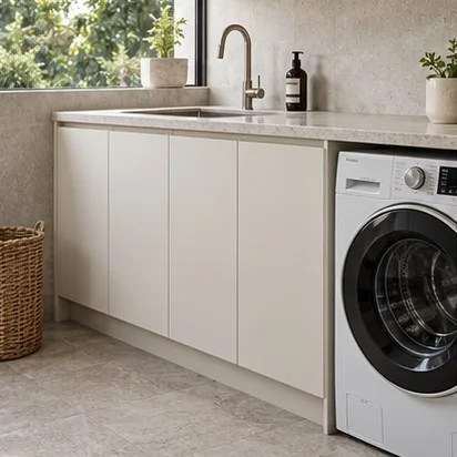 Laundry Cabinetry — Base cabinets; representative concept