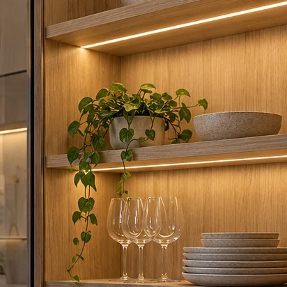 LED Strip Lighting — Joinery lighting; representative concept