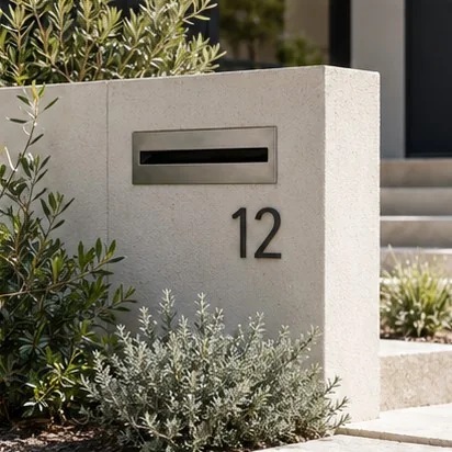 Letterboxes — Integrated masonry; representative concept