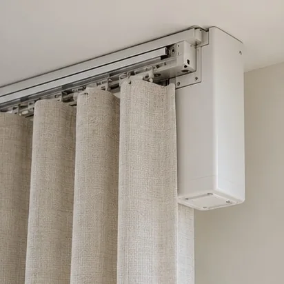 Motorised Window Furnishings — Motorised curtain; representative concept