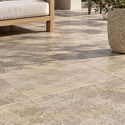 Outdoor Tiling — Stone-look; representative concept