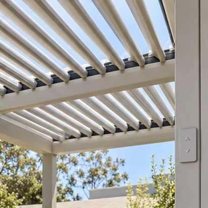 Pergolas — Adjustable louvres; representative concept