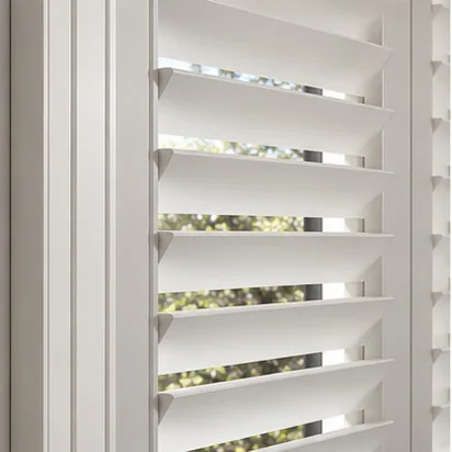 Plantation Shutters — PVC option; representative concept
