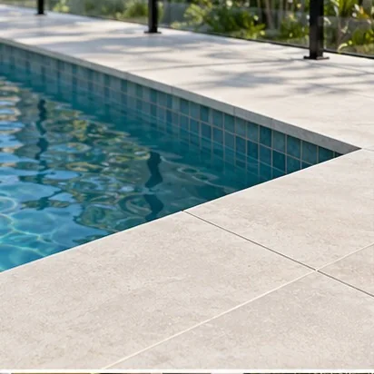 Pool Surrounds — Porcelain paving; representative concept