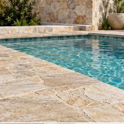 Pool Surrounds — Natural stone; representative concept