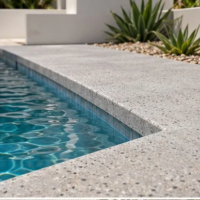 Pool Surrounds — Concrete finish; representative concept