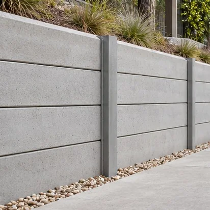 Retaining Walls — Concrete sleepers; representative concept