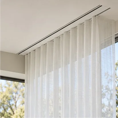 Sheer Curtains — Ceiling track; representative concept