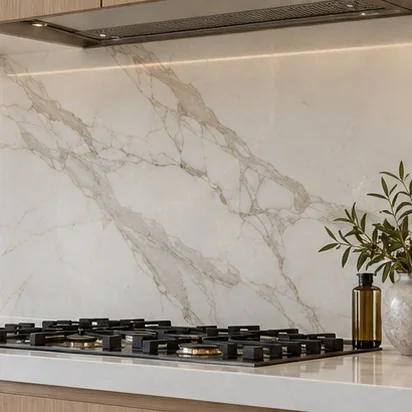 Splashbacks — Porcelain slab; representative concept