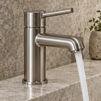 Tapware — Brushed nickel; representative concept